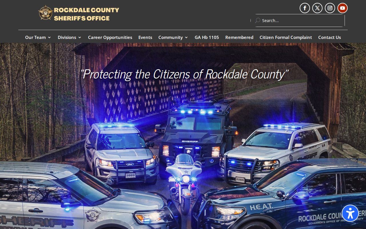 Rockdale County jail and booking records on the official Sheriff's Office page